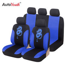 Autoyouth-capa para assento de carro universal, 9 peças, ajuste, estampa de dragão, detalhes, estilo, 100%, respirável, proteção para o assento de carro, interior do carro 2024 - compre barato