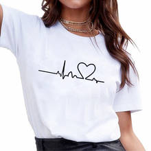 2020 nova harajuku amor impressão camisetas femininas casual t tops verão de manga curta feminino t camisa para roupas femininas moda tshirt 2024 - compre barato