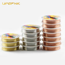 Upgfnk-fio de cobre para bijuteria, 0.2/0.3/0.4/0.5/0.6/0.8mm, fio de metal com contas artesanais, corda para artesanato de prata, acessórios com joias, diy, achados 2024 - compre barato