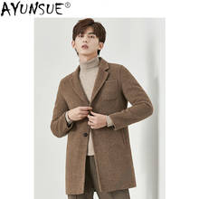 AYUNSUE Man Jacket Korean Style Jackets for Men Clothing Winter Clothes Mens Mid-length Wool Fur Coat 2020 Ropa Hombre LXR875 2024 - buy cheap