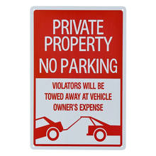 No Parking Sign, Private Property, 8" X 12" Inch Metal Sign Printed 2024 - buy cheap