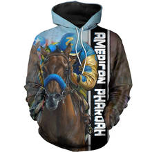 PLstar Cosmos American Pharoah medal horse racing 3d hoodies/Sweatshirt Winter autumn long selvee Harajuku streetwear-13 2024 - buy cheap