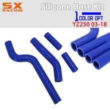 Motocross Moto Bike Blue Silicone Radiator Heater Coolant Pipe Water Hose For YAMAHA YZ250 YZ 250 2003-2021 Performance Silicone 2024 - buy cheap