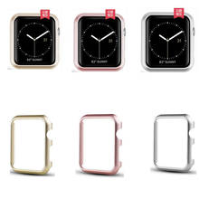 Алмазный чехол для Apple watch band SE 40 44 series 4, чехол из алюминиевого сплава с рамкой, бампер для iwatch 6 5 4 3 2 1, 38 42 мм 2024 - купить недорого