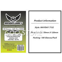 2 pacotes/lote mayday cartão manga 7152 para 70*120mm cards protector pacote claro caso jogo de tabuleiro mangas 2024 - compre barato