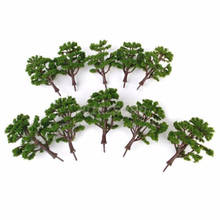 Mini pinheiro de plástico em miniatura, mini árvore de simulação para cenário de jardim, suprimentos decorativos de plantas em vasos com 10 peças 2024 - compre barato