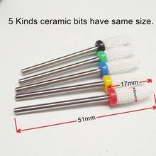 1 piece Pro Ceramic Nail Drill Bit Rotary Burr For Electric Manicure Machines Pedicure Files Nail Salon Tools nail file buffer 2024 - купить недорого