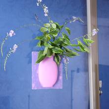 Home Adhesive Flower Pot Vase Home Wall Mounted Decoration Magic Flower Container 2024 - buy cheap