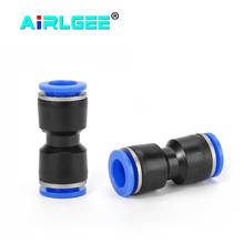 1 PCS Blue PU-4/6/8/10/12/14/16mm OD Hose Plastic Pneumatic Push In Quick Connector Air Fitting Plumbing 2024 - buy cheap