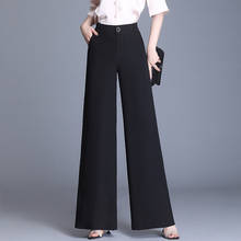 Women Chiffon Long Pants Summer High Waist Wide Leg Pants Casual Wide Leg Trousers Vintage Loose Women Korean Pants 2024 - buy cheap