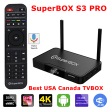 SuperBOX S3 PRO, Android 9,0, 6k, H.265, en inglés, Superbox S2 PRO, superventa en EE. UU., Canadá, México, Europa 2024 - compra barato