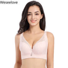 Sutiã push up top com copo completo weseelove, sutiã com renda ajustável, fina, macia, de aço, sexy, em forma de u, para mulheres 2024 - compre barato