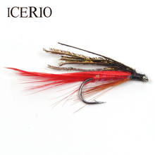 ICERIO 8PCS #8 Red Peacock Brown Demon Streamer Trout Fly Fishing Lures 2024 - buy cheap