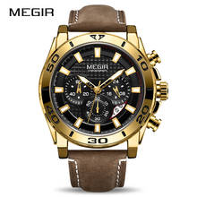 MEGIR часы мужские модные золотые Спортивные кварцевые мужские s часы лучший бренд класса люкс водонепроницаемые часы мужские повседневные часы Relogio Masculino 2020 2022 - купить недорого