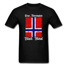 True Norwegian Black Metal T-Shirts  Cool T Shirt 100% Cotton Tee USA SIZE 2024 - buy cheap