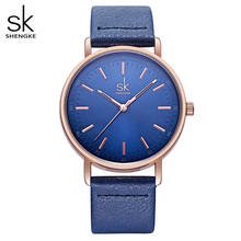 Shengke-Relojes de pulsera para mujer, de cuarzo, diseño Vintage, banda de cuero informal, relojes de vestir para mujer, Bayan Kol Saati 2024 - compra barato