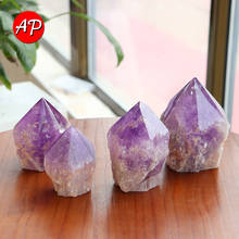 1pc Big Natural Quartz Purple Stone Drill Post Rew Amethyst Rough Point Energy Generator Divination Ornaments Home Decoration 2024 - buy cheap