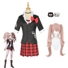 Anime  Danganronpa Cosplay Costume Enoshima Junko Uniform Short Skirt Double Tail Braid Wig Give bobby pins and necklaces 2024 - buy cheap