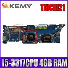 TAICHI21 REV2.0 I5-3317CPU 4GB RAM mainboard For ASUS TAICHI 21 Laptop motherboard MAIN BOARD 100% Tested Working free shipping 2024 - buy cheap