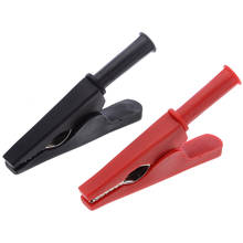 1 Pair Fully Insulated Red Black Crocodile Clips Banana Plug Electrical Battery Test Lead Clips Alligator Clamp 2024 - buy cheap