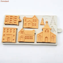 New Cake Decorating Tools Christmas House Tree Shaped Silicone Soap Molds Fondant Cake Mold Handcrafted Candle Resin Mold 2024 - buy cheap