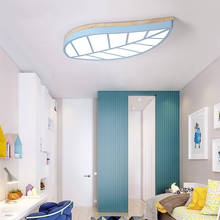 Luminária de teto em metal para quarto infantil, lâmpada regulável de teto em forma de folha de ferro 2024 - compre barato