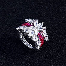 Ornamentos multi-camada de zircônio, joias estilosas de alta qualidade, enfeites para casamento e noivado, tamanho ajustável 2024 - compre barato