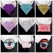 Embroidered Diamond Patches Iron On Patch Sewing Stickers For Clothing Embroidery Patch Bags Shoes Pants Appliques Fabric Badges 2024 - buy cheap