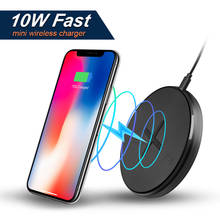 NILLKIN Button10W fast Qi Wireless Charger for iPhone 12/12 pro max For Mi 11 Mini Wireless Charging Pad For Samsung S21 Ultra 2024 - buy cheap