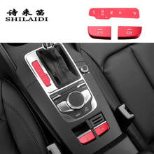 Car Styling Central Gear Handbrake A P Buttons Decorative panel Covers Stickers Trim For Audi A3 8V S3 Interior Auto Accessories 2024 - buy cheap