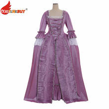 Costumebuy historical 18th Century Antoinette Rococo Purple Dress Victorian Marie Masquerade Stage Gown Costume Custom made 2024 - buy cheap