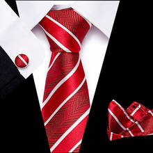Gravata gravata de seda masculina, gravata colorida de bolinhas com lenço 100%, conjunto de abotoaduras para homens, festa formal, casamento, noivado, gravata para homens de negócios 2024 - compre barato