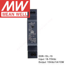 Original Mean Well DDR-15L-15 Din Rail Type DC-DC Converter meanwell 15V/1A/15W DC to DC Power Supply 18-75Vdc input 2024 - buy cheap