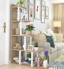 100cm Step-shape Floor Bookshelf Modern Living Room Partition Decorative Display Shelf Wood Organize Storage Bookshelf M 2024 - buy cheap