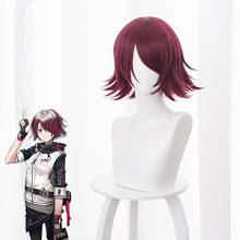 Arca do amanhã pode se tornar vinho anjo vermelho para trás cabelo curto cosplay peruca anime 2024 - compre barato