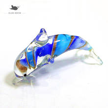 Handmade Glass Dolphin Craft Figurines Ornaments Xmas Gifts For Kids Home Table Aquarium Fish Tank Decor Sea Animals Marine Life 2024 - buy cheap