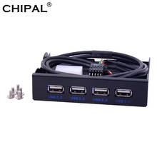 CHIPAL USB 2.0 Hub 4 Ports USB2.0 Adapter PC Front Panel Expansion Bracket with 10Pin Cable For Desktop 3.5 Inch FDD Floppy Bay 2024 - buy cheap