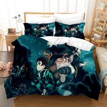 Demon Slayer Devil's Blade Duvet Cover Anime Boys Comforter Bedding Sets Home Textile Pillow Case Quilt Decor Bedding For Boys 2024 - buy cheap