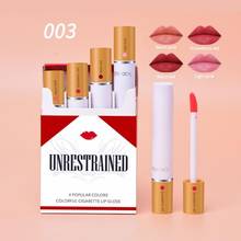 Ibcccndc 4 Colors Velvet Matte Cigarette Lip Gloss Lipstick Set Sexy Red Lip Tint Long Lasting Waterproof Maquillaje Batom TSLM1 2024 - buy cheap