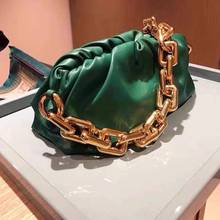 2020 Spring and Summer New Women's Bag Thick Chain Cloud Bag Ladies Handbag Fold Personality Shoulder Bag Women Handbags 2024 - buy cheap