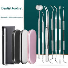 Conjunto de ferramentas para limpeza dental, 6 peças, equipamento para higiene pessoal, ideal para limpeza oral e inspeção de tártaro 2024 - compre barato
