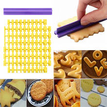 Molde para hornear letras y números del alfabeto, utensilio de cocina 3D para estampar galletas, cortador en relieve, Fondant y pasteles 2024 - compra barato