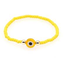 Go2boho Evil Eye Bracelet For Girl 2021 Trendy Yellow Bracelets Jewelry Bohemian Japan Bead Jewellery Ladies Beaded Pulsera 2024 - buy cheap