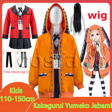 Fantasias japonesas infantis de kakegurui, conjunto de uniforme escolar japonês para meninas, com camisa, saia e calça 2024 - compre barato