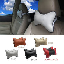 Car Seat Headrest Covers Car Leather Breathable Safety Pillow Auto Car Universal Head Neck Rest Pillow Pad For Car Travel Pillow 2024 - buy cheap