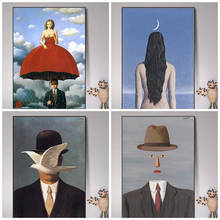 Rene Magritte Canvas Painting Surrealism Classic Artwork Reproduction Posters and Print Wall Art Picture for Living Room Cuadros 2024 - buy cheap