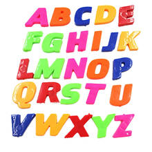Imã de geladeira para crianças, 26 peças, alfabeto digital colorido, brinquedo educacional para bebês 2024 - compre barato