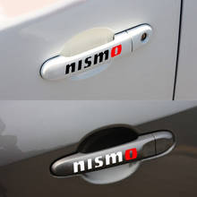 Наклейки на дверные ручки автомобиля Nismo для Nissan Tiida Sunny QASHQAI MARCH LIVINA TEANA X-TRAI, 4 шт. 2024 - купить недорого