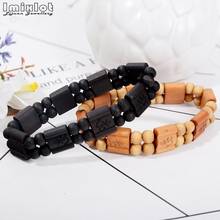 Imixlot Round Beads Men Jewelry Buddhist Prayer artificial Wood Beads Buddha Bracelet For Women Bijoux Handmade Chain Bracelet 2024 - buy cheap