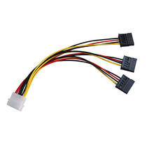 Conectores de Cable de extensión IDE Molex de 4 pines a 3 Serial ATA SATA, divisor de potencia, conexión de ordenador y enchufe, 1 ud., Envío Gratis 2024 - compra barato